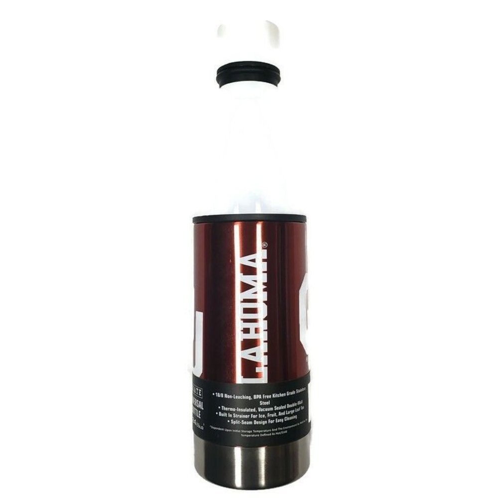 NCAA Oklahoma Sooners Universal Ultra Water Drink Bottle Stainless Steel 25oz - Picture 3 of 5